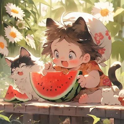 雪吃瓜头像动漫女孩,动漫女孩的冰雪奇缘